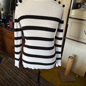 INC International Concepts Cream Ribbed Sweater